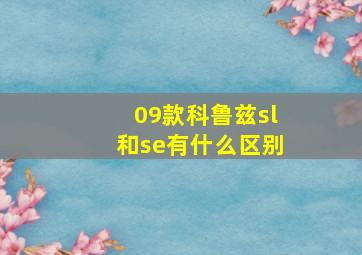 09款科鲁兹sl和se有什么区别