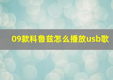 09款科鲁兹怎么播放usb歌