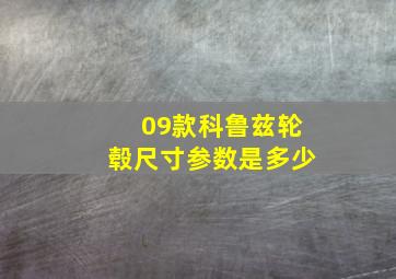 09款科鲁兹轮毂尺寸参数是多少