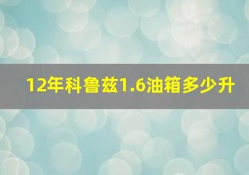 12年科鲁兹1.6油箱多少升