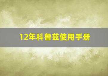 12年科鲁兹使用手册