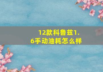 12款科鲁兹1.6手动油耗怎么样