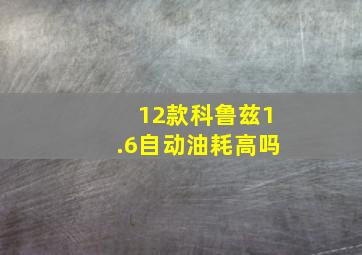 12款科鲁兹1.6自动油耗高吗