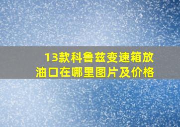 13款科鲁兹变速箱放油口在哪里图片及价格