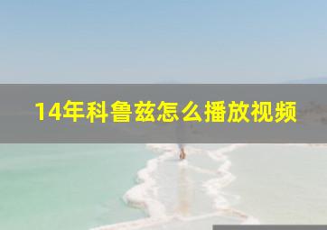 14年科鲁兹怎么播放视频