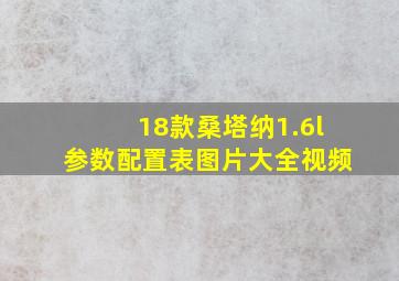 18款桑塔纳1.6l参数配置表图片大全视频