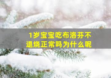 1岁宝宝吃布洛芬不退烧正常吗为什么呢