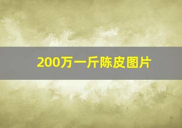 200万一斤陈皮图片