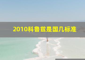 2010科鲁兹是国几标准