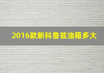 2016款新科鲁兹油箱多大