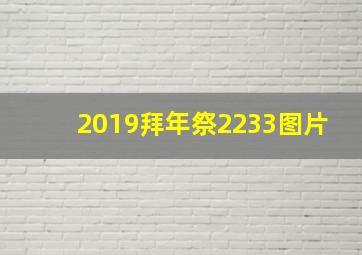 2019拜年祭2233图片