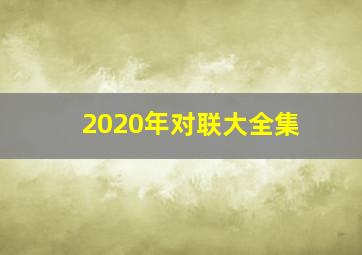 2020年对联大全集