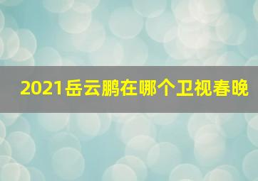 2021岳云鹏在哪个卫视春晚