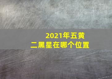 2021年五黄二黑星在哪个位置