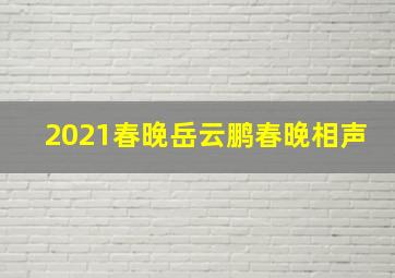 2021春晚岳云鹏春晚相声