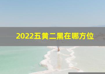 2022五黄二黑在哪方位