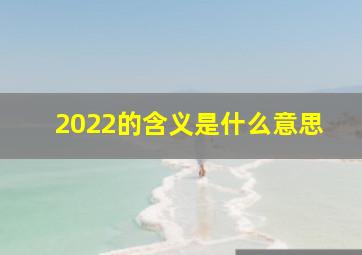 2022的含义是什么意思