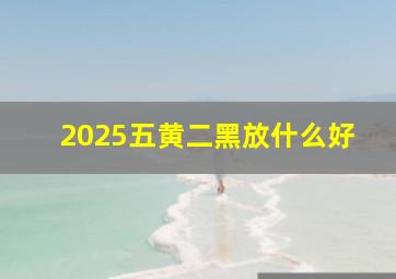 2025五黄二黑放什么好