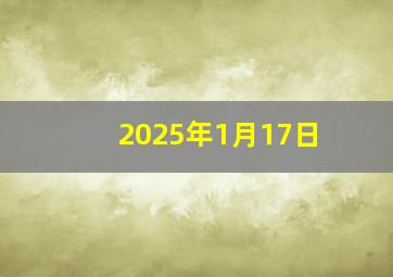 2025年1月17日