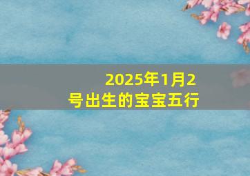 2025年1月2号出生的宝宝五行