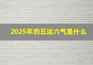 2025年的五运六气是什么