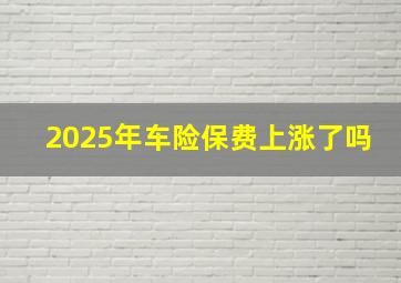 2025年车险保费上涨了吗