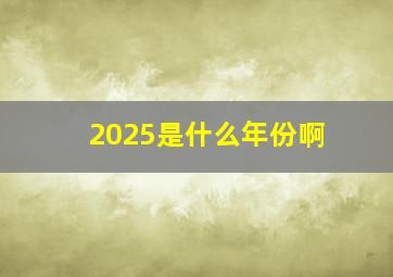 2025是什么年份啊