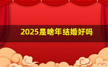 2025是啥年结婚好吗