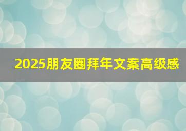 2025朋友圈拜年文案高级感