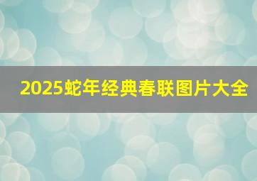 2025蛇年经典春联图片大全