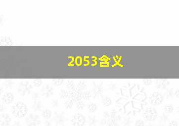 2053含义