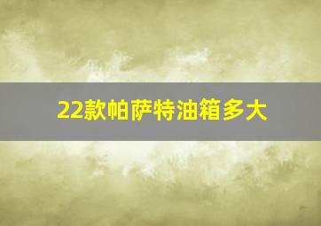 22款帕萨特油箱多大