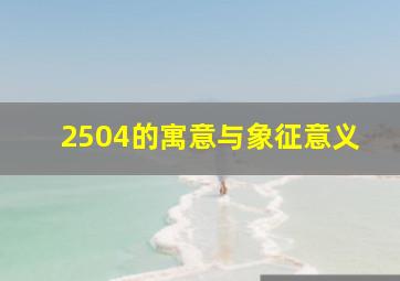 2504的寓意与象征意义