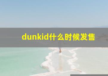 dunkid什么时候发售