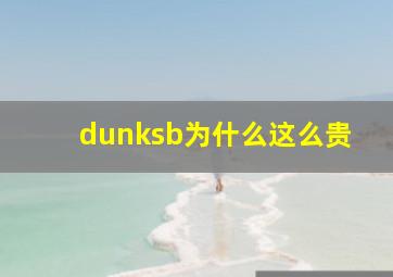 dunksb为什么这么贵