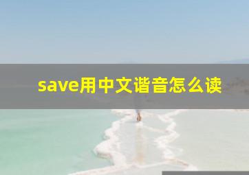 save用中文谐音怎么读