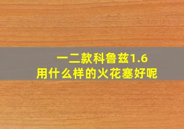 一二款科鲁兹1.6用什么样的火花塞好呢