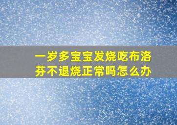 一岁多宝宝发烧吃布洛芬不退烧正常吗怎么办