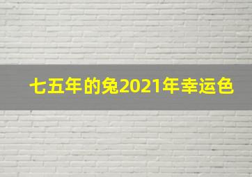 七五年的兔2021年幸运色