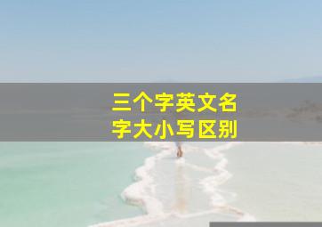 三个字英文名字大小写区别