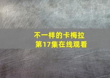 不一样的卡梅拉第17集在线观看