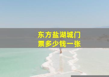 东方盐湖城门票多少钱一张