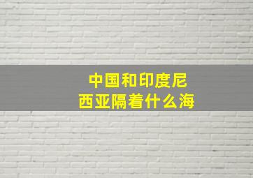 中国和印度尼西亚隔着什么海