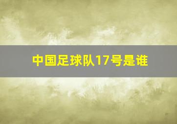 中国足球队17号是谁