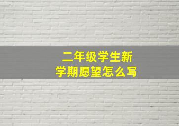 二年级学生新学期愿望怎么写