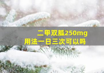 二甲双胍250mg用法一日三次可以吗