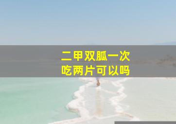 二甲双胍一次吃两片可以吗