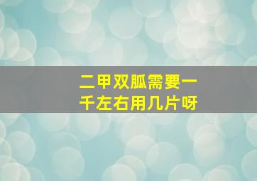 二甲双胍需要一千左右用几片呀