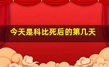 今天是科比死后的第几天