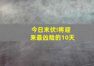 今日末伏!将迎来最凶险的10天